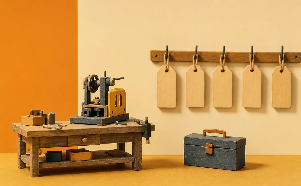 Miniatuur diorama-illustratie bij artikel 'Waarom je AI-pilot strandt: de checklist voor eigenaarschap'