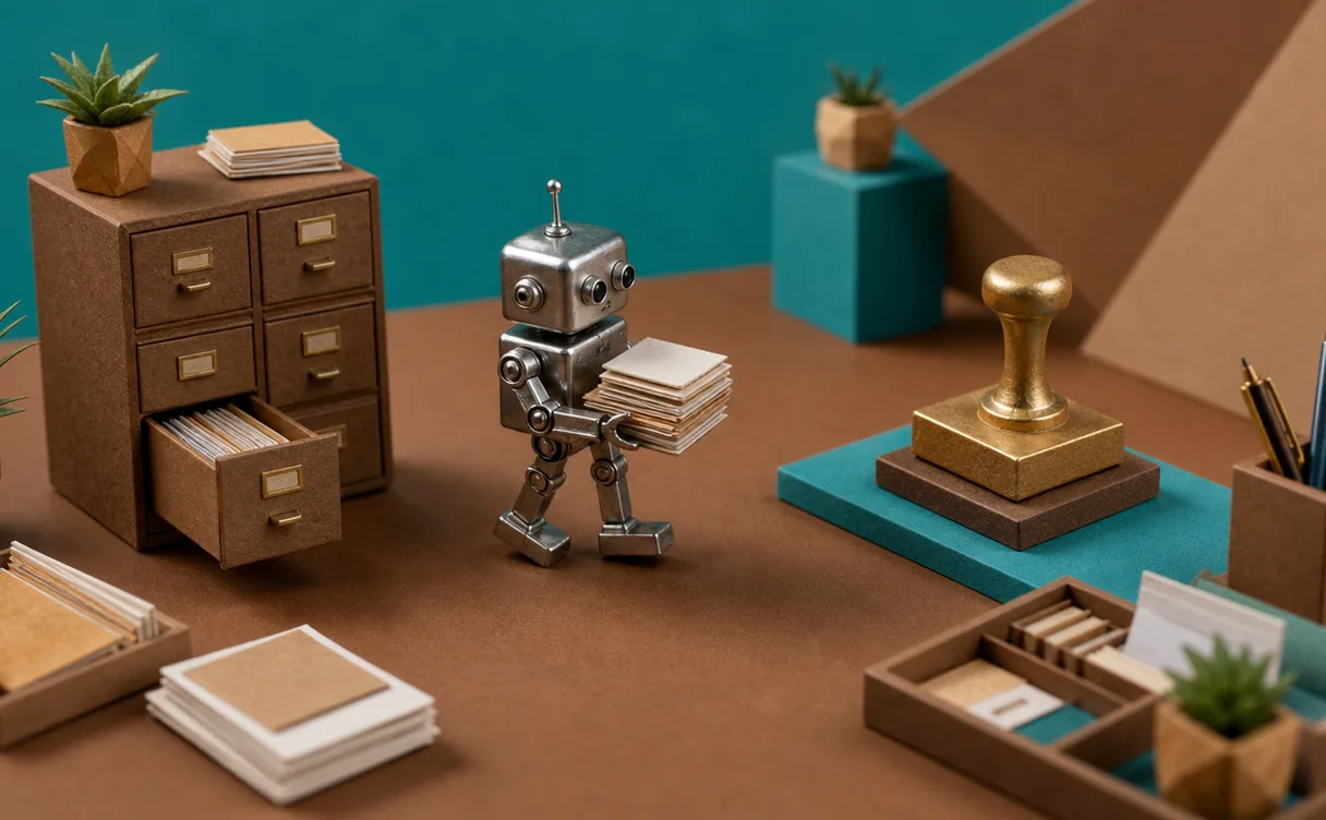 Miniatuur diorama-illustratie bij artikel 'Copilot Cowork gebruiken: zo laat je Copilot het werk doen'