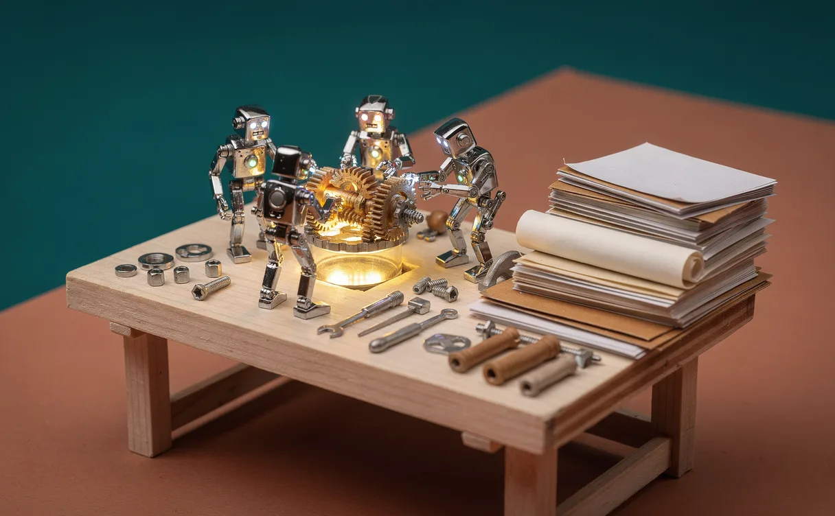 Miniatuur diorama-illustratie bij artikel 'Gratis AI-hulp van studenten: zo werkt het AI Werklab in Haaglanden'