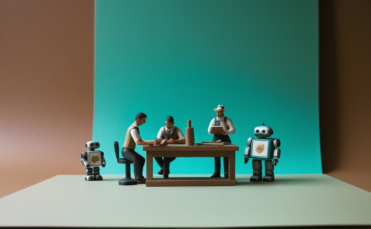 Miniatuur diorama-illustratie bij artikel 'Werkwijze van je beste medewerker vastleggen in een AI-skill'